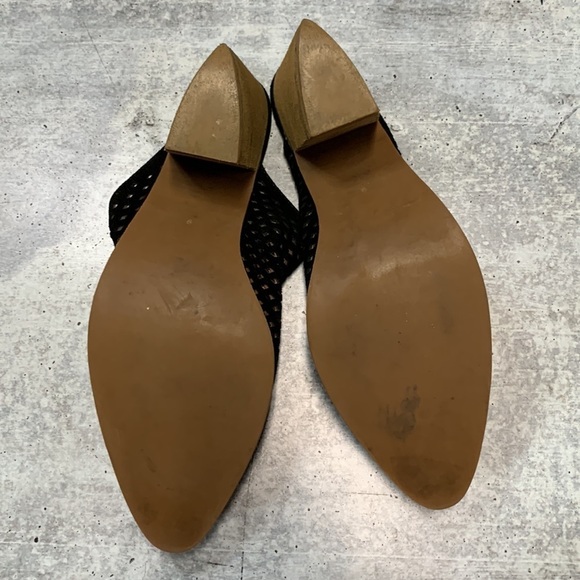 Jeffrey Campbell Perforated Suede Leather Heeled Western Mules 9 - Picture 10 of 12